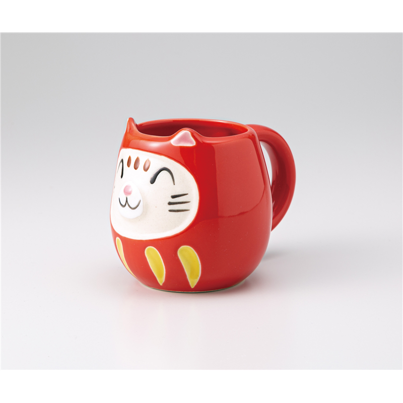 古林陶器 マグ 猫だるま 赤マグ 1261510354 1個（ご注文単位1個）【直送品】