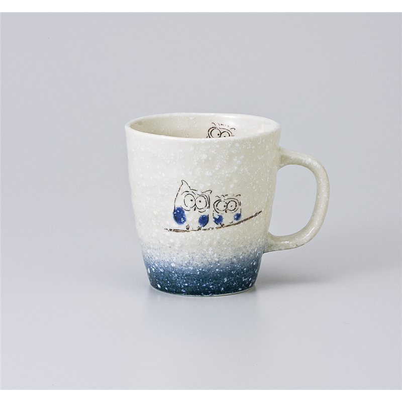 古林陶器 マグ 吹ふくろうマグ 青 663640657 1個（ご注文単位1個）【直送品】