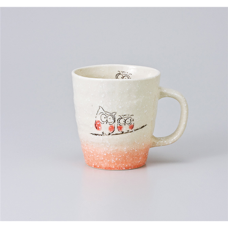 古林陶器 マグ 吹ふくろうマグ 赤 663640557 1個（ご注文単位1個）【直送品】