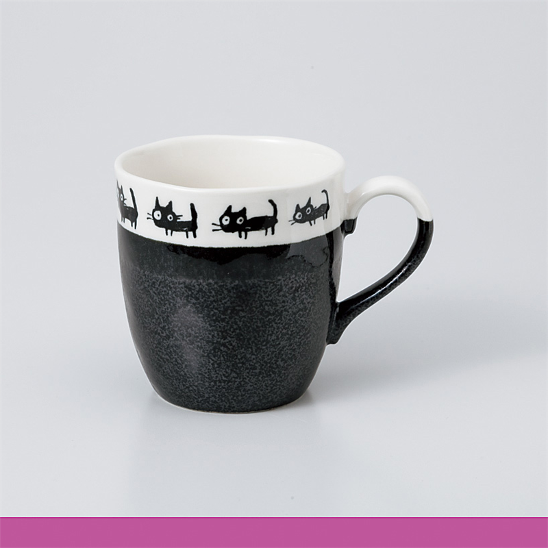 古林陶器 マグ 黒猫 黒マグ 965560361 1個（ご注文単位1個）【直送品】