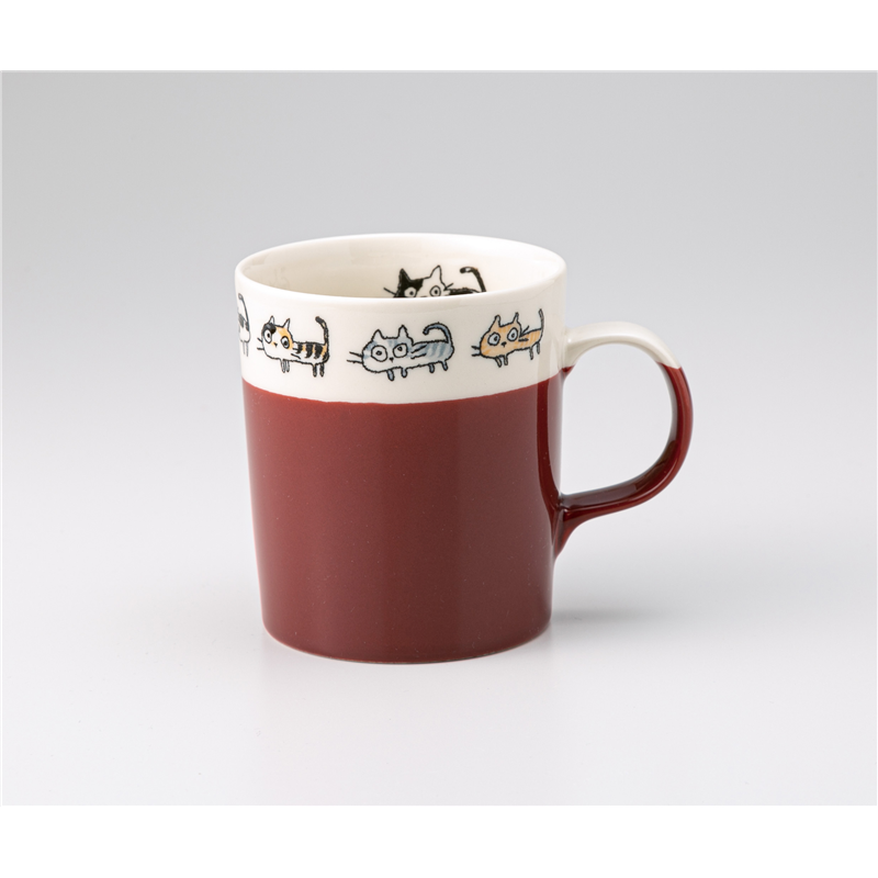 古林陶器 マグ バラエティーキャット軽々マグ ガーネット 1261550361 1個（ご注文単位1個）【直送品】