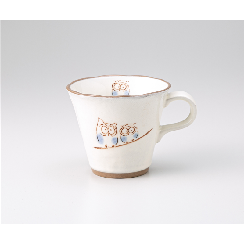 古林陶器 マグ&スープカップ ペアふくろうカヤメマグ 1261520616 1個（ご注文単位1個）【直送品】