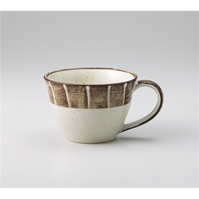 古林陶器 マグ&スープカップ 粉引ライン カフェマグ 1261720431 1個（ご注文単位1個）【直送品】