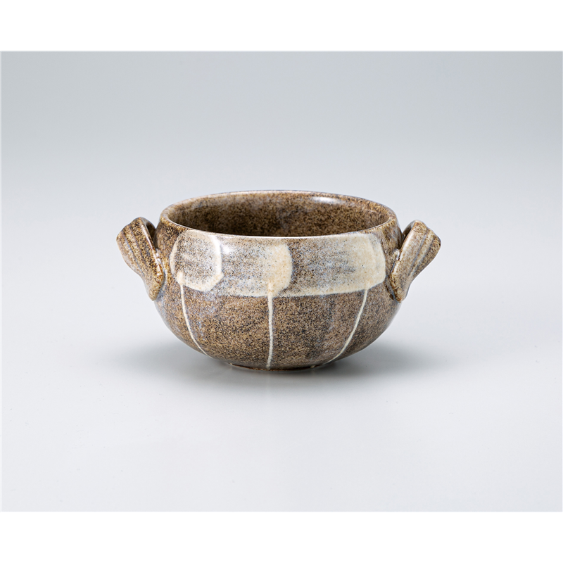 古林陶器 マグ&スープカップ 丸手付シチューボール 窯変十草茶 1354460101 1個(ご注文単位1個)【直送品】