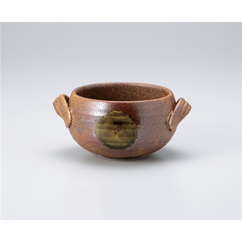 古林陶器 マグ&スープカップ 丸手付シチューボール 伊賀織部吹 1354460301 1個（ご注文単位1個）【直送品】