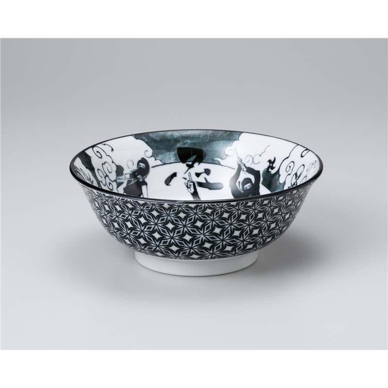 古林陶器 中華単品 忍者6.8ラーメン 黒 1069850301 1個（ご注文単位1個）【直送品】