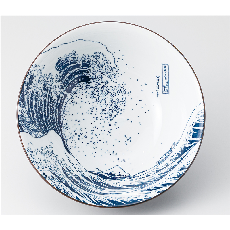 古林陶器 中華単品 北斎 富士呉須巻6.8高台丼 1357520151 1個(ご注文単位1個)【直送品】