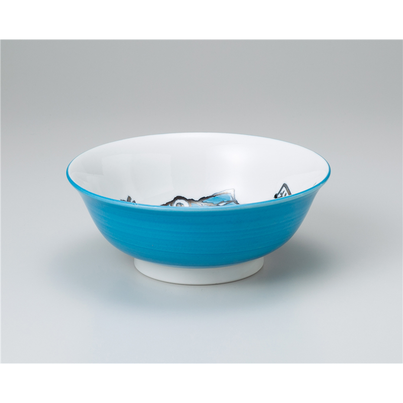 古林陶器 中華単品 めで鯛6.8ラーメン丼 青 1069850501 1個（ご注文単位1個）【直送品】