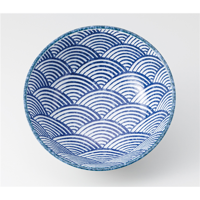 古林陶器 中華単品 白雪青海波6.8高台丼 1357530154 1個(ご注文単位1個)【直送品】