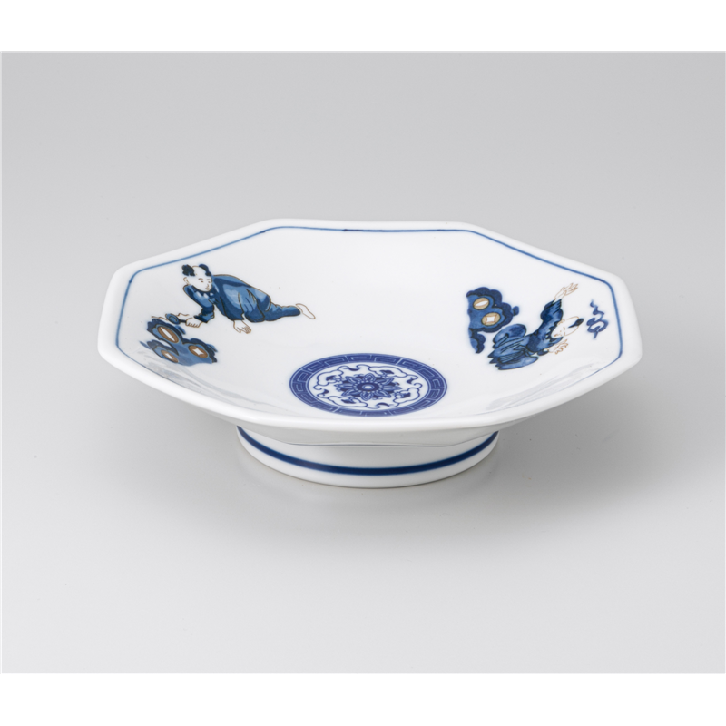 古林陶器 中華単品 新唐子 八角シューマイ皿 1265320260 1個（ご注文単位1個）【直送品】