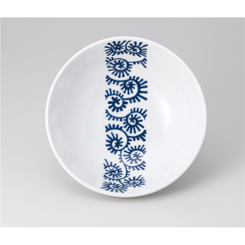 古林陶器 中華単品 唐草白中華反高台21cm丼 1265330103 1個(ご注文単位1個)【直送品】