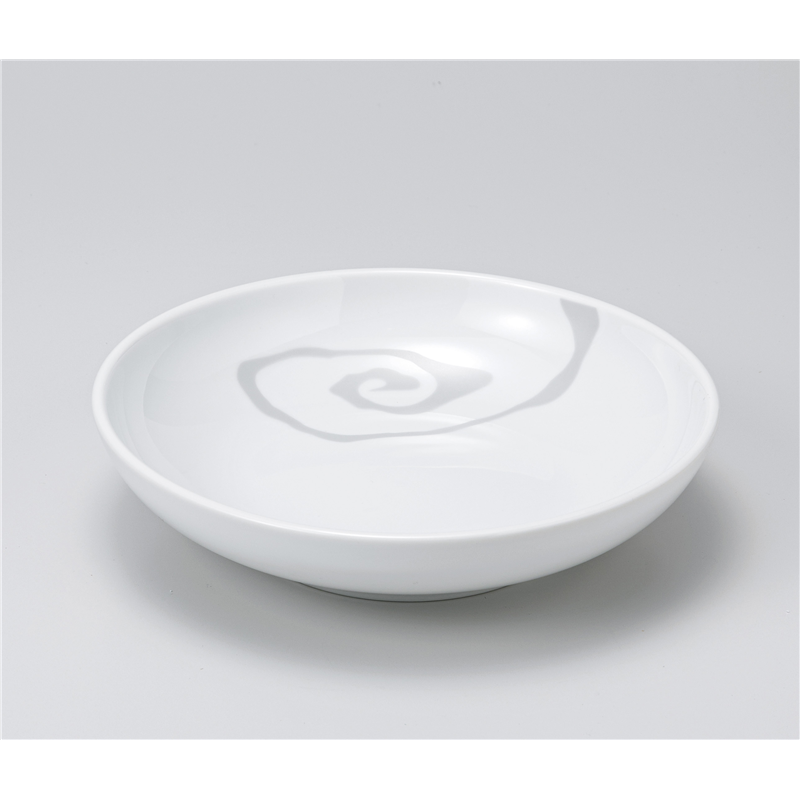 古林陶器 中華単品 グレー雲竜21cmめん皿 1169840433 1個（ご注文単位1個）【直送品】