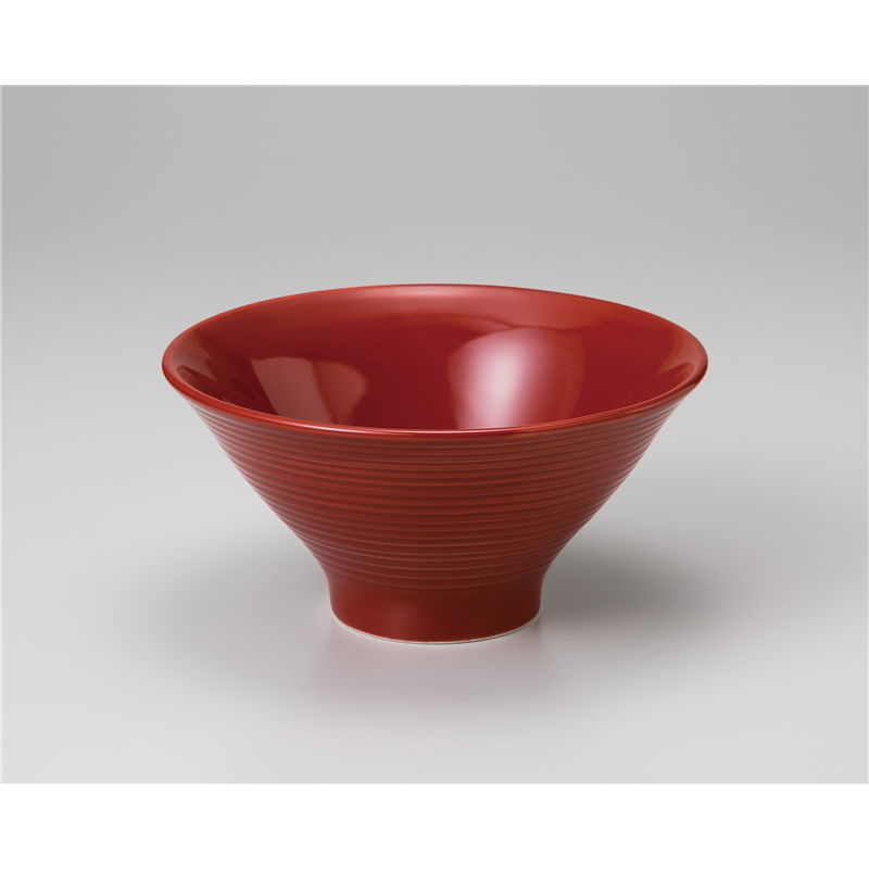 古林陶器 中華単品 千段 朱 6.5ハマ丼 1069530161 1個（ご注文単位1個）【直送品】