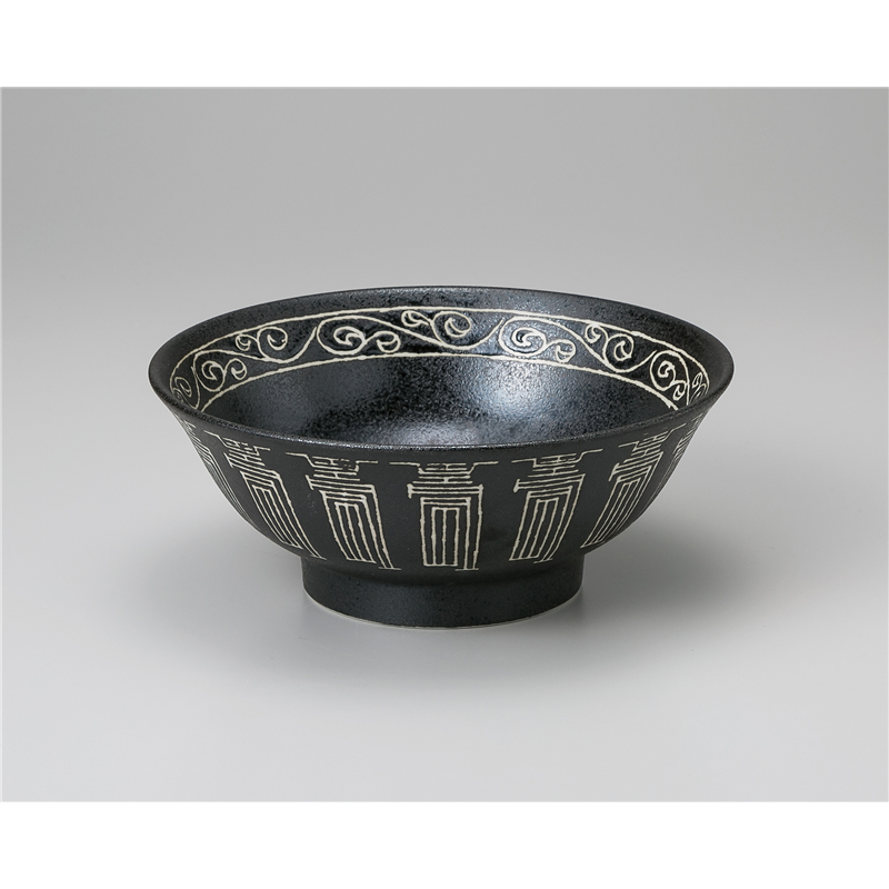 古林陶器 中華単品 中華黒壽6.8ラーメン 1069650141 1個(ご注文単位1個)【直送品】