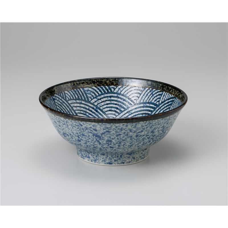 古林陶器 中華単品 青海波6.8高台丼 1069730154 1個(ご注文単位1個)【直送品】