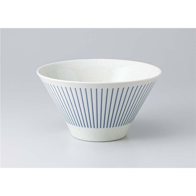 古林陶器 中華単品 粉引紺十草 反丼大(サラダボールL) 1358210301 1個(ご注文単位1個)【直送品】