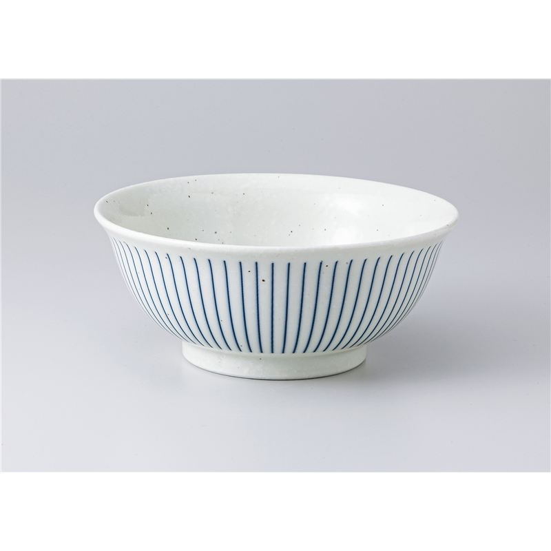 古林陶器 中華単品 粉引紺十草 6.3ラーメン 1358240301 1個(ご注文単位1個)【直送品】