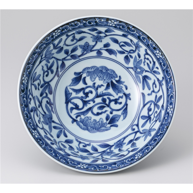 古林陶器 中華単品 藍唐草 6.0めん鉢 1266130531 1個（ご注文単位1個）【直送品】