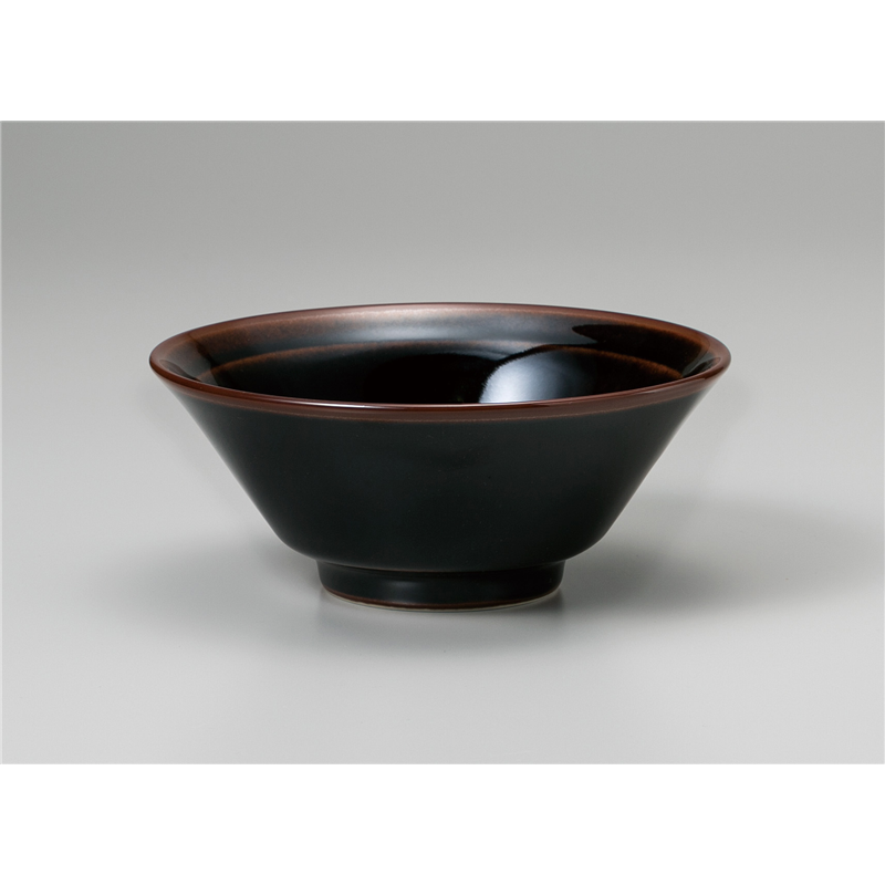 古林陶器 中華単品 うるし天目4.8ライス丼 1070150508 1個(ご注文単位1個)【直送品】