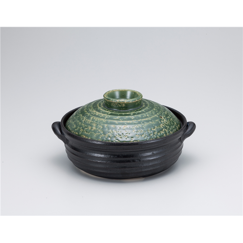 古林陶器 土鍋(萬古焼)ＩＨ対応 マグマテックグリーン9.0IH対応9号 1070520182 1個（ご注文単位1個）【直送品】