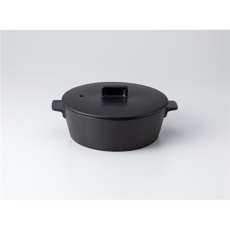 古林陶器 土鍋(萬古焼)ＩＨ対応 IHクレイポットM ブラック 1358520325 1個（ご注文単位1個）【直送品】