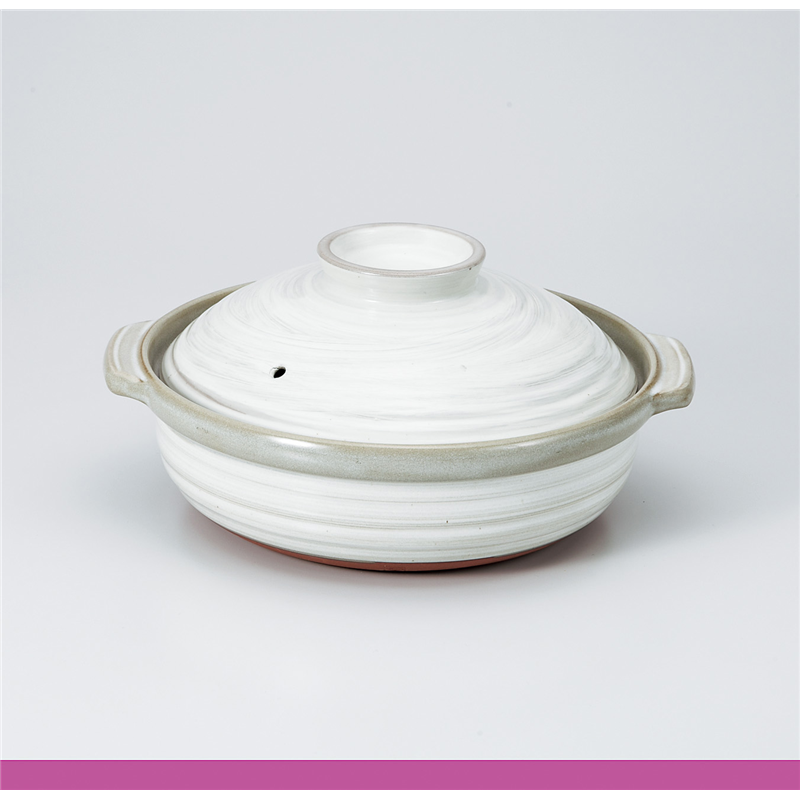 古林陶器 土鍋(萬古焼)ＩＨ対応 粉吹IH対応8号鍋(プレート付) 970730584 1個（ご注文単位1個）【直送品】