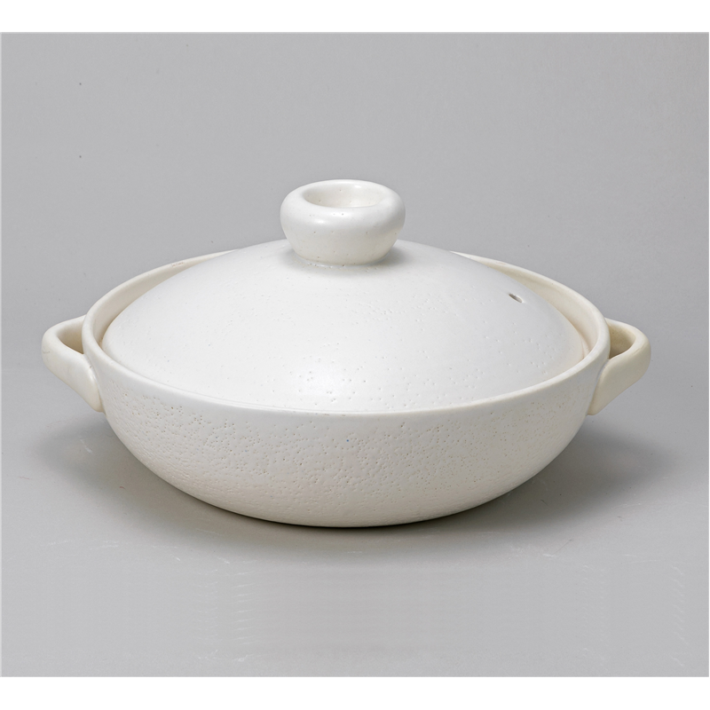 古林陶器 土鍋(萬古焼) ラウンド9.0鍋白 1171420581 1個（ご注文単位1個）【直送品】