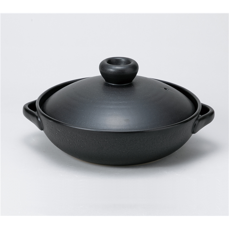 古林陶器 土鍋(萬古焼) ラウンド9.0鍋黒 1171420881 1個（ご注文単位1個）【直送品】