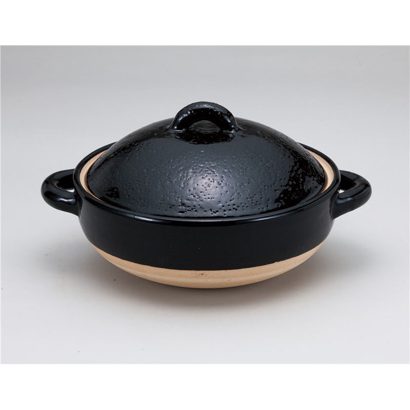 古林陶器 土鍋(萬古焼)(伊賀焼) 伊賀ツヤ黒9.0鍋 1070930181 1個（ご注文単位1個）【直送品】