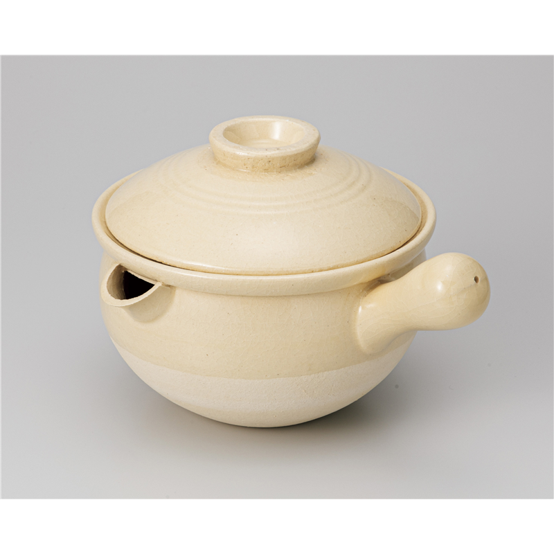 古林陶器 土鍋(萬古焼)(伊賀焼) 伊賀行平鍋クリーム5.0 1171730281 1個（ご注文単位1個）【直送品】