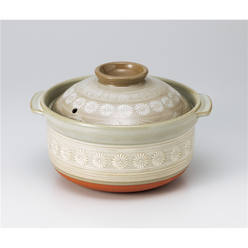 古林陶器 ご飯鍋・おひつ 花三島 2合ごはん鍋 1359130384 1個（ご注文単位1個）【直送品】