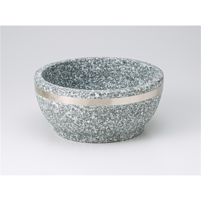 古林陶器 石鍋(韓国製) 16cm石鍋(ステンレス巻) 565720363 1個（ご注文単位1個）【直送品】