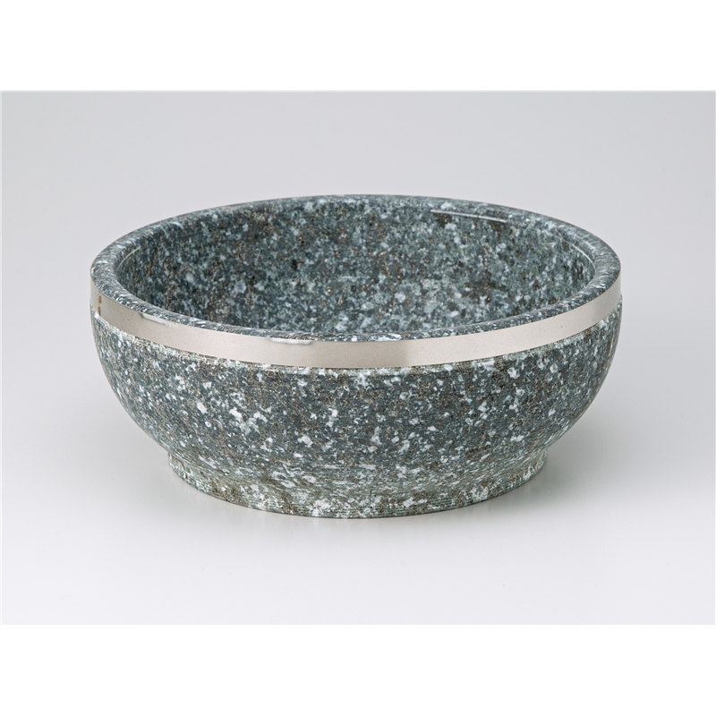 古林陶器 石鍋(韓国製) 21cm石鍋(ステンレス巻) 565720663 1個（ご注文単位1個）【直送品】