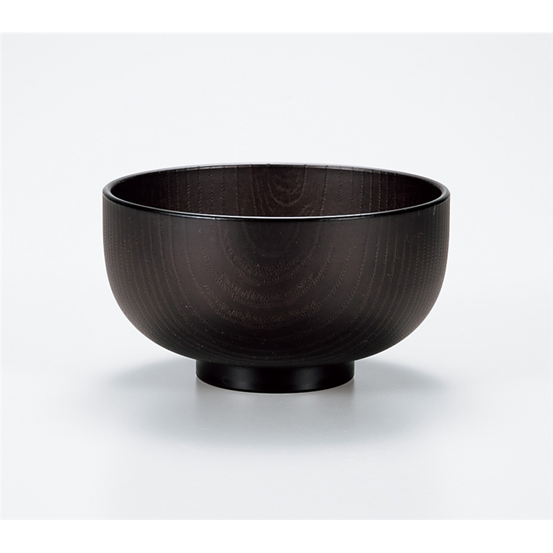 古林陶器 会津漆器汁椀 黒 総木彫汁椀 975740197 1個（ご注文単位1個）【直送品】