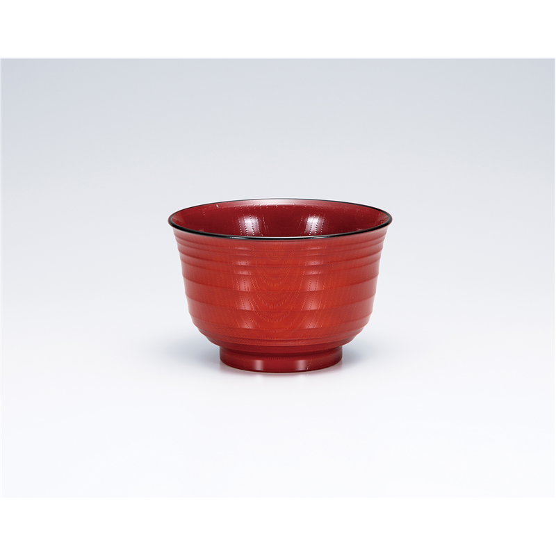 古林陶器 会津漆器汁椀 レンジ汁椀 宴 木彫羽反荒筋 1173210195 1個（ご注文単位1個）【直送品】