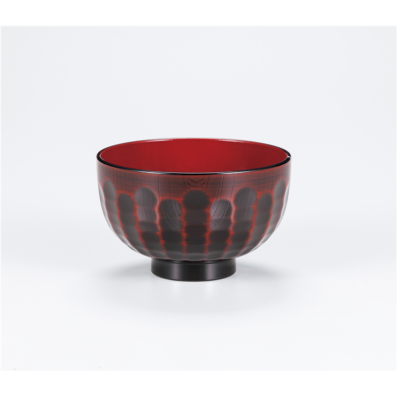 古林陶器 会津漆器汁椀 レンジ汁椀 山亀甲 別甲 1072630495 1個（ご注文単位1個）【直送品】