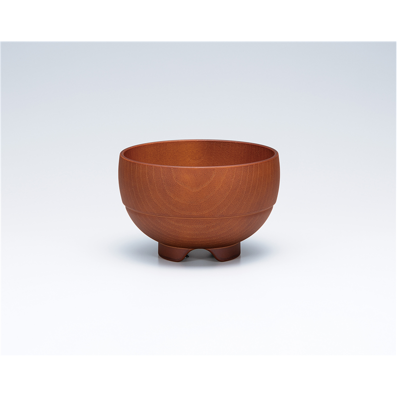 古林陶器 会津漆器汁椀 レンジ スタック椀 ブラウン 1173250395 1個（ご注文単位1個）【直送品】