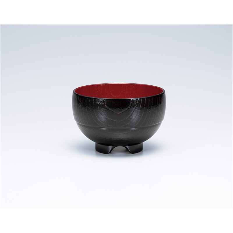 古林陶器 会津漆器汁椀 レンジ スタック椀 溜 1173260395 1個（ご注文単位1個）【直送品】