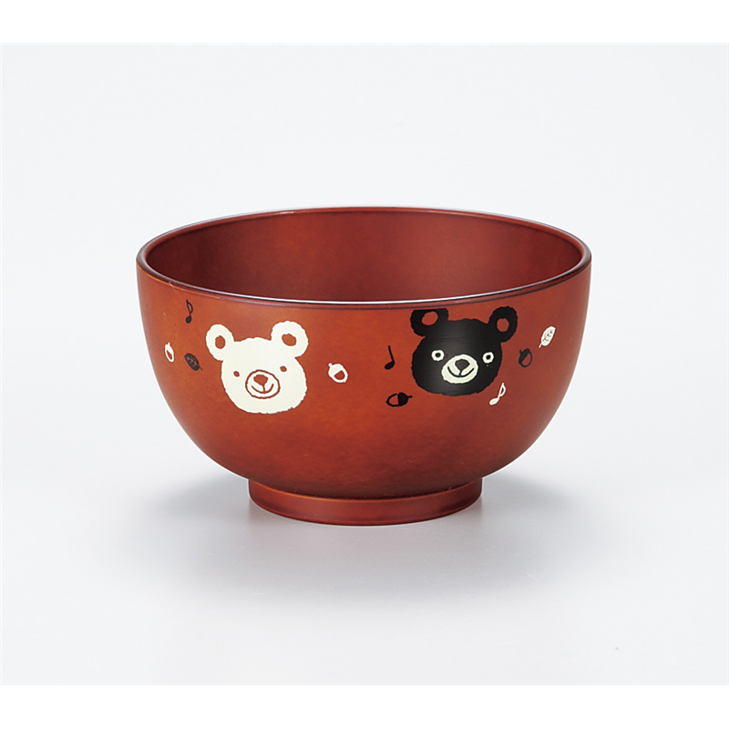 古林陶器 会津漆器汁椀 BR 子供汁椀くま 975710297 1個(ご注文単位1個)【直送品】