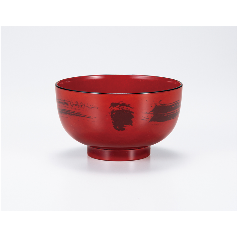 古林陶器 会津漆器汁椀 春慶 かすり汁椀 1268340197 1個（ご注文単位1個）【直送品】