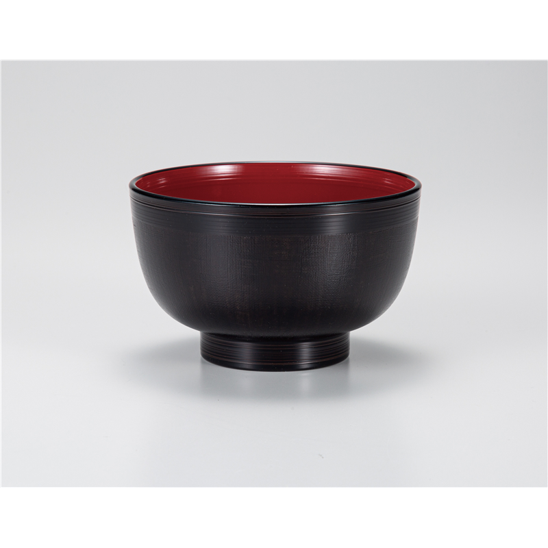 古林陶器 会津漆器汁椀 溜 帯絹目汁椀 1268350197 1個（ご注文単位1個）【直送品】