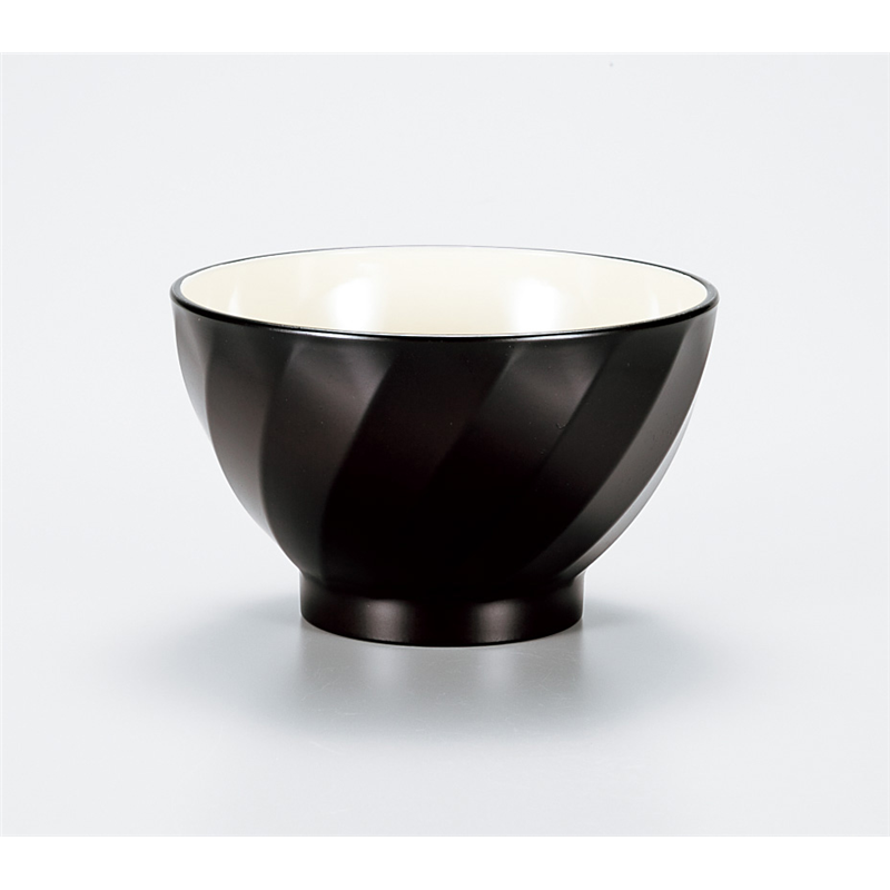 古林陶器 会津漆器汁椀 ダーク サザ波汁椀 内アイボリー 975640197 1個（ご注文単位1個）【直送品】