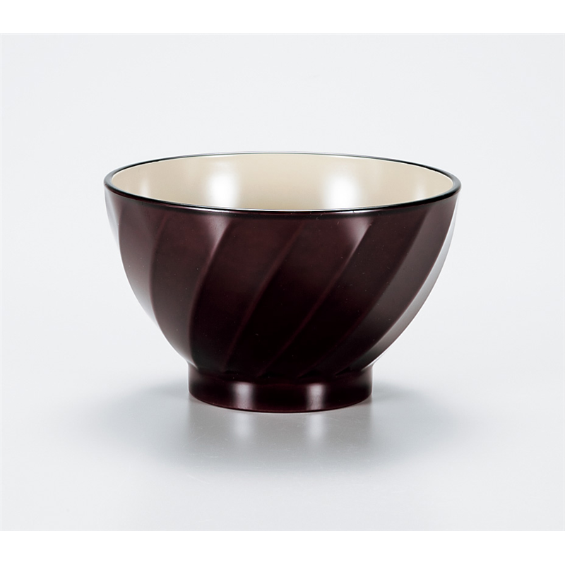 古林陶器 会津漆器汁椀 溜 サザ波汁椀 内アイボリー 975640397 1個（ご注文単位1個）【直送品】