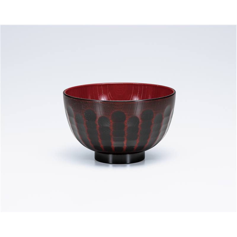 古林陶器 会津漆器吸椀・大椀・丼・マグカップ レンジ大椀 山亀甲 別甲 1173610595 1個（ご注文単位1個）【直送品】