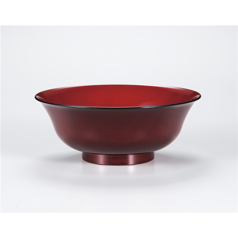 古林陶器 会津漆器吸椀・大椀・丼・マグカップ レンジらーめん鉢 パール赤 1072760495 1個（ご注文単位1個）【直送品】