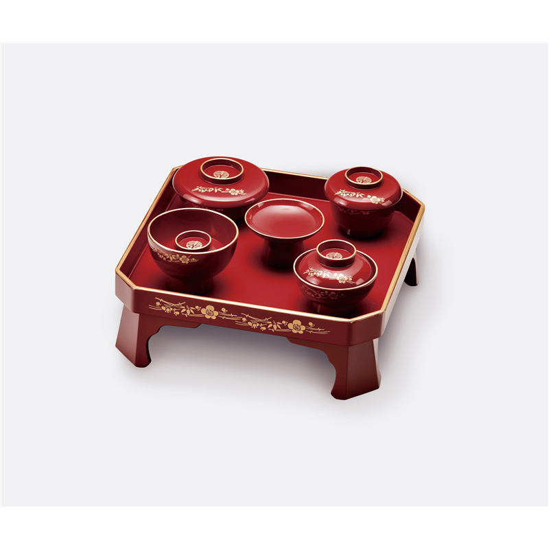 古林陶器 会津漆器吸椀・マグカップ・バラエティ 朱 上喰初セット 松竹梅 1173940297 1個（ご注文単位1個）【直送品】