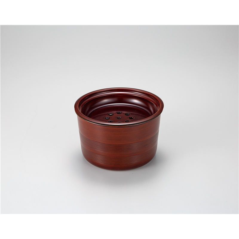 古林陶器 会津漆器茶筒・茶こぼし・大椀 栃ぼかし 茶こぼし(大) 1269020797 1個（ご注文単位1個）【直送品】