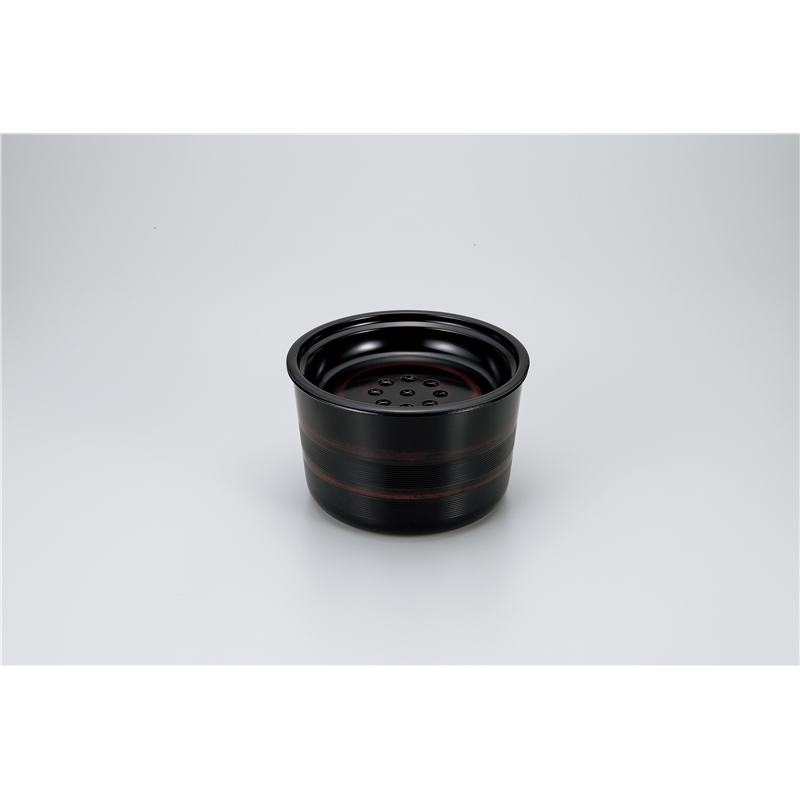 古林陶器 会津漆器茶筒・茶こぼし・大椀 栃塗 茶筒(中) 976030897 1個（ご注文単位1個）【直送品】