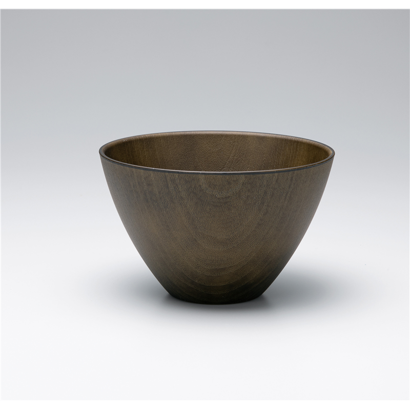 古林陶器 会津漆器茶筒・茶こぼし・大椀 木目マルチボール オリーブグリーン 1173740397 1個（ご注文単位1個）【直送品】