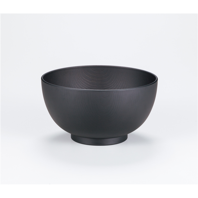 古林陶器 会津漆器茶筒・茶こぼし・大椀 黒 総木彫大椀 1073640597 1個（ご注文単位1個）【直送品】